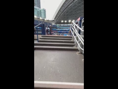 Roof open in Toronto at ALCS Game 2