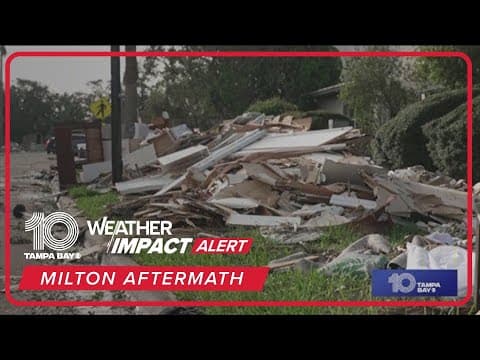 Hurricane Milton damage on Davis Islands