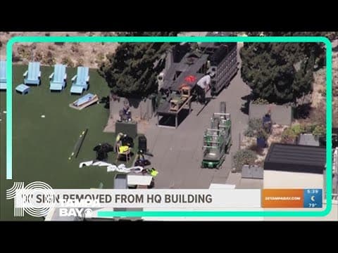 'X' sign removed from Twitter HQ building