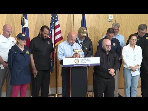 Houston Mayor John Whitmire is discussing recovery efforts across the city following Beryl