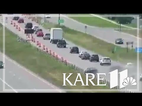 Driver hit during attempted zipper merge on Minnesota highway