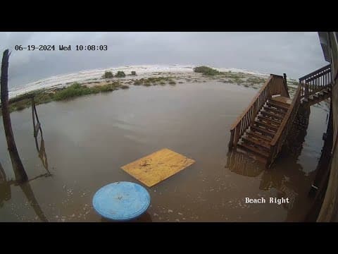 Gulf of Mexico waves coming into the yard