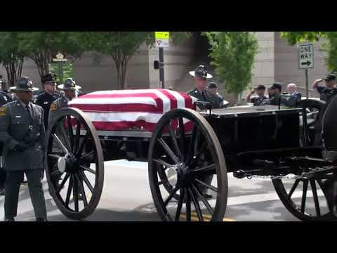 Funeral procession held for Josh Eyer, the officer killed in North Carolina