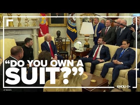 Zelenskyy questioned on his clothing choice as tensions blow up in Oval Office