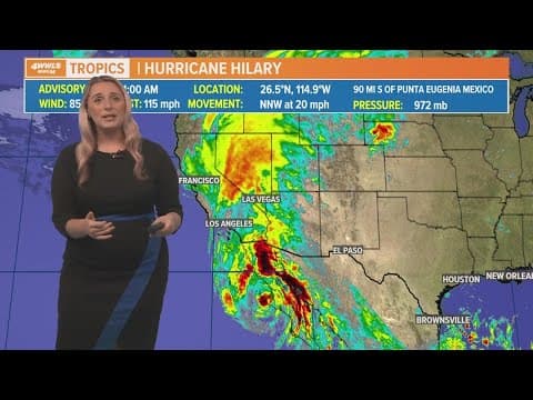 Hurricane Hilary Sunday update: Rain, gusty winds could spell problems