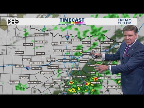DFW Weather: Rain enters the region Friday morning into the afternoon