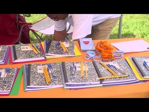 H.O.P.E. Foundation’s Back-to-School Giveaway at Behrman Gym in New Orleans