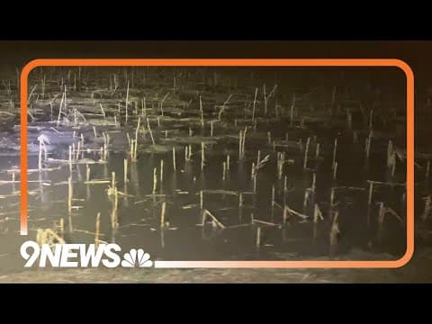 Severe storms leave flooded fields near Yuma, Colorado