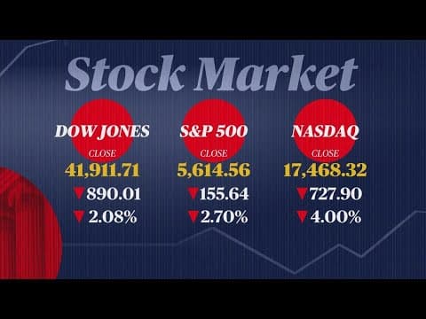 Stocks' sell-off worsens as Wall Street wonders how much pain Trump will accept for the economy