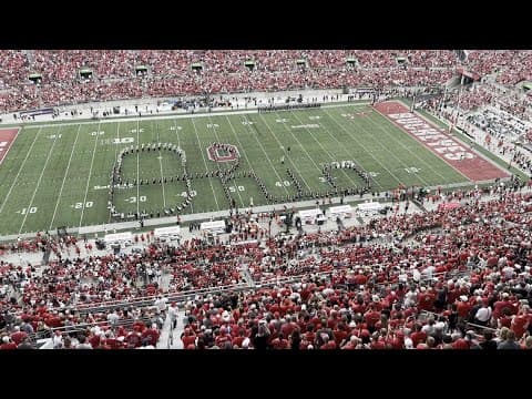 Ohio State Marching Band performs 'Script Ohio' before Akron game