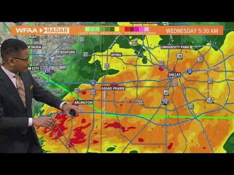 DFW weather updates: Heavy rain forecast, road conditions