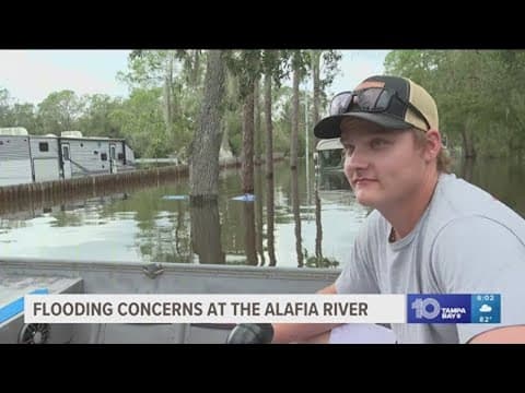 Neighborhoods surrounding Alafia River inundated with rising water