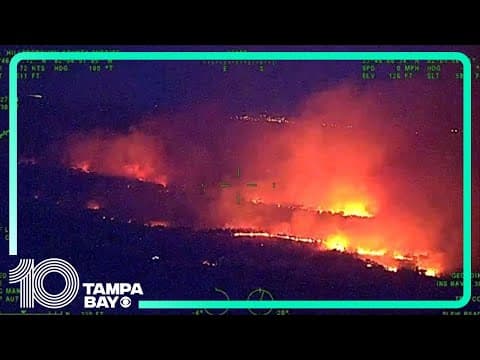 Brush fire at Alafia River State Park seen from HCSO unit