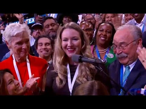 Texas delegates cast their votes during day two of the 2024 Democratic National Convention