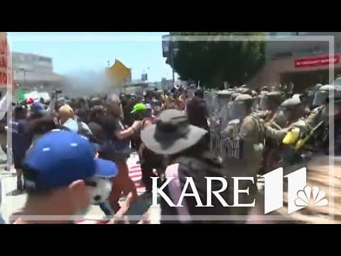 Troops remain on the streets of Los Angeles for now