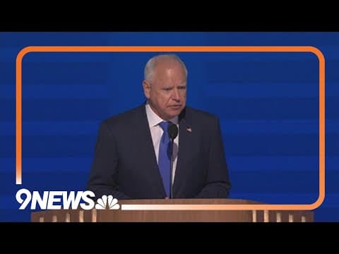 Democratic VP nominee speaks on third night of DNC
