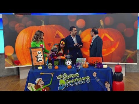 Halloween candy buy back program with the Super Dentists