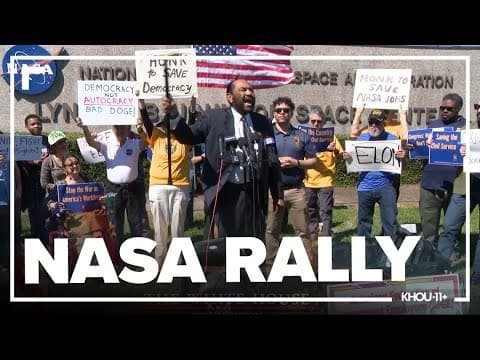 Watch: Rep. Al Green spoke at a union rally for NASA employees
