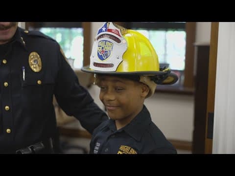 North Texas 8-year-old swears in as an honorary firefighter