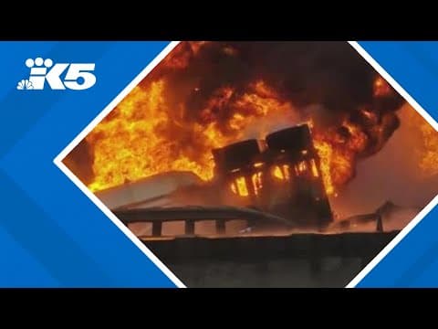 One dead after tanker carrying gasoline crashed on I-90 in eastern Washington