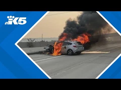 Fiery crash near Tacoma Dome