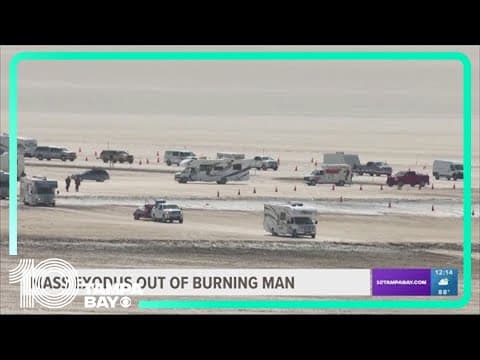Burning Man revelers begin exodus after flooding left tens of thousands stranded in Nevada desert