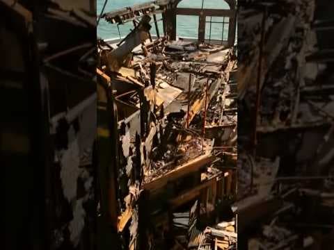 Fire damage on Oceanside Pier captured in new drone video