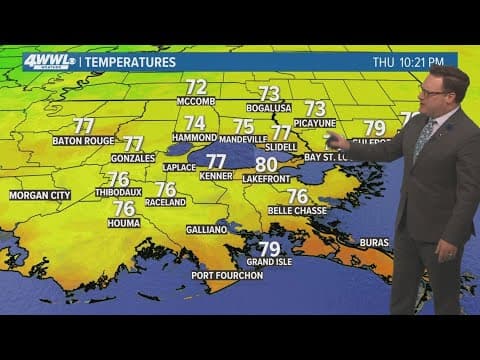 New Orleans Weather: Warm and less humid into next week