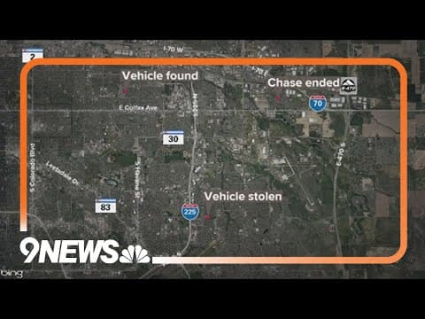 Shots fired during stolen vehicle pursuit in Aurora