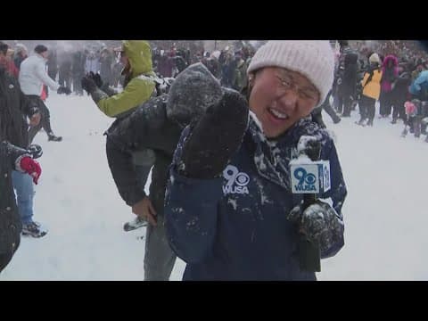 FULL: Massive snowball fight in DC