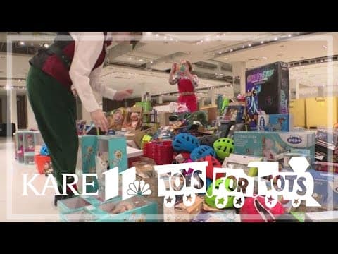 A look inside of Toys For Tots Twin Cities Mall of America warehouse headquarters