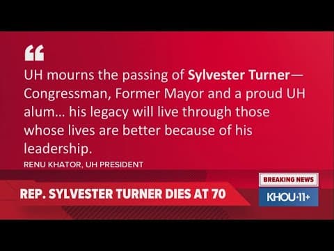 Reactions to former Houston Mayor Sylvester Turner's death flood in.