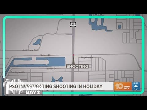 Pasco County Sheriff's Office investigating shooting in Holiday