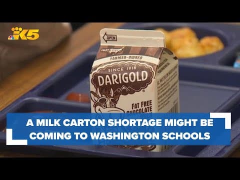 A milk carton shortage might be coming to Washington schools