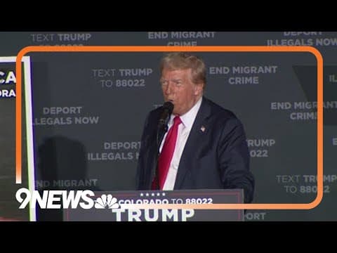 Former President Donald Trump makes campaign stop in Aurora