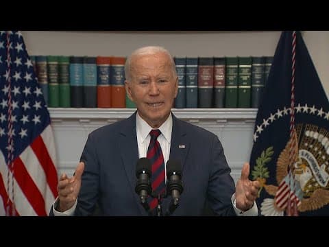 "It's so stupid" | President Biden says claims FEMA directed funds to migrants are lies