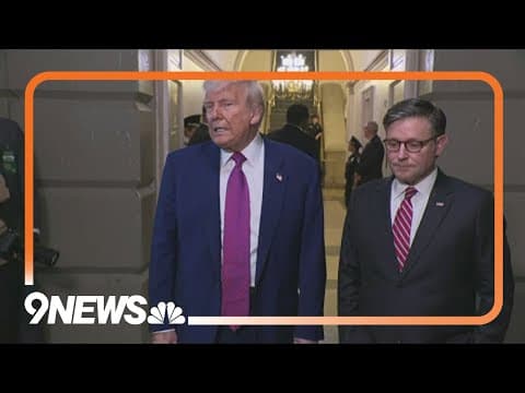 Trump visits Capitol Hill to support budget bill