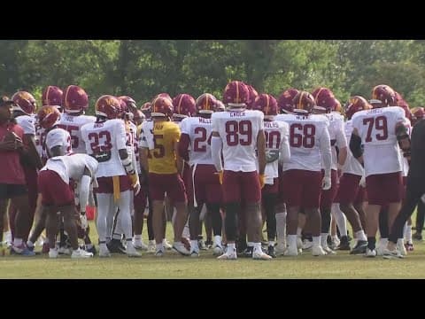 Burgundy vs. Gold at Commanders training camp