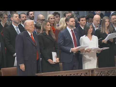 WATCH: Trump attends prayer service at Washington National Cathedral