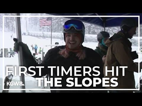 Beginners hit the slopes as Mount Hood ski resorts open later than expected