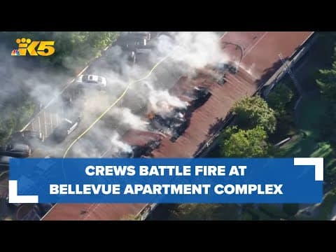 Crews battle fire at Bellevue apartment complex