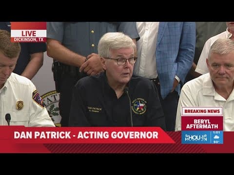 State leaders give update on Texas' recovery efforts after Beryl tore through the Houston area