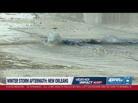 Sewerage and Water Board says they've responded to around 20 water main breaks