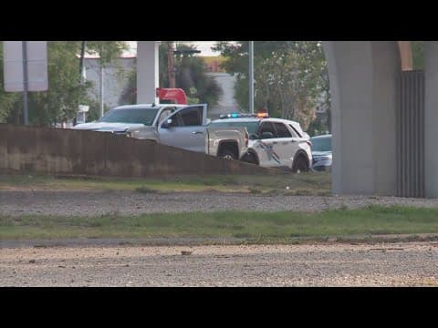 Traffic remains backed up during police activity on Westbank Expressway