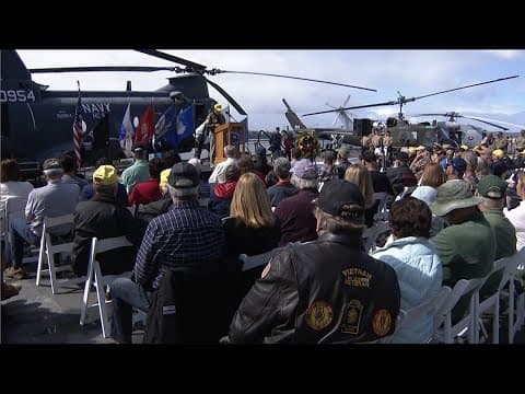End of the Vietnam War 50th anniversary preview | USS Midway flight-deck commemoration
