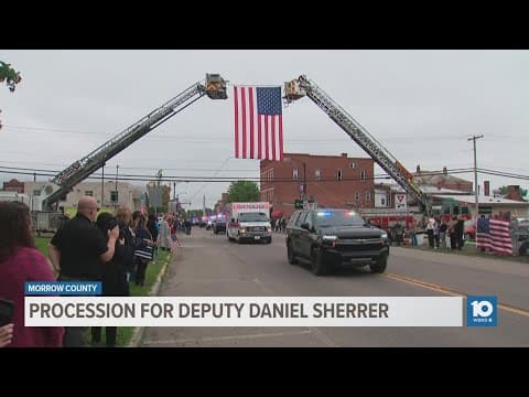 Procession held for fallen Morrow County deputy Daniel Sherrer