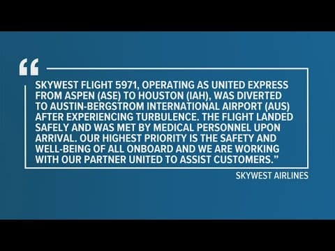 Houston-bound flight diverted to Austin after turbulence
