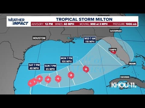 Tropical Update: Tropical Storm Milton forms in Gulf of Mexico, expected to head to Florida