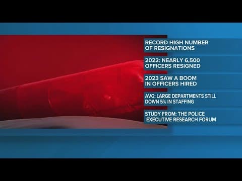 Police officer hiring in US increases in 2023 after years of decline, survey shows