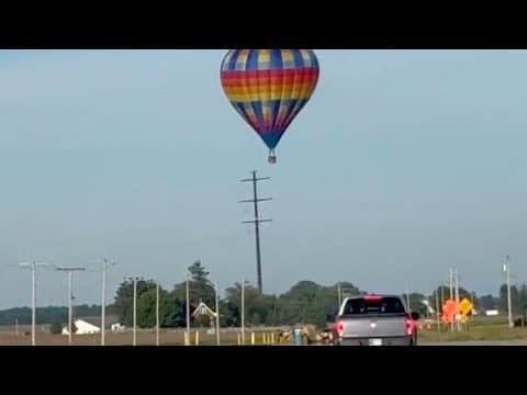 WATCH: Cellphone video of hot air balloon crash in northern Indiana